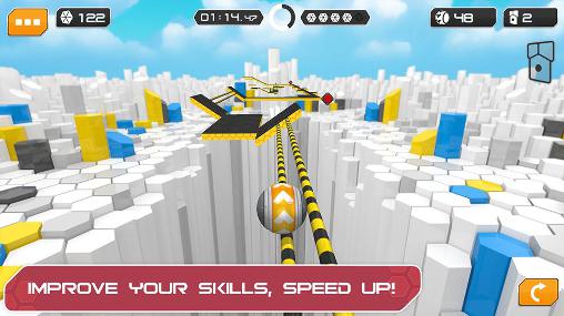 Gameplay of the Gyrosphere trials for Android phone or tablet.