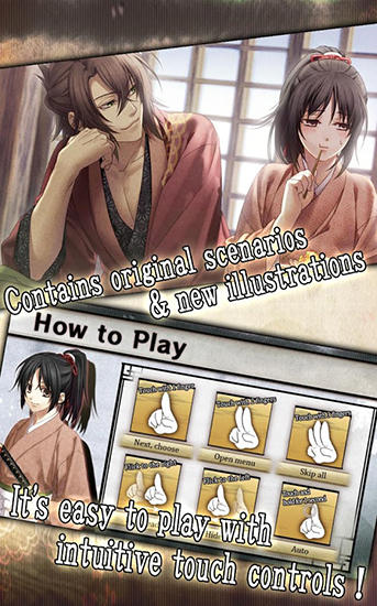 Gameplay of the Hakuoki for Android phone or tablet.