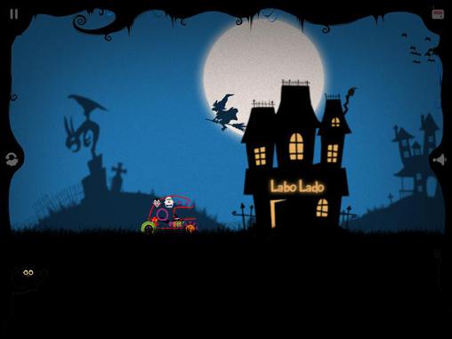 Gameplay of the Halloween car for Android phone or tablet.