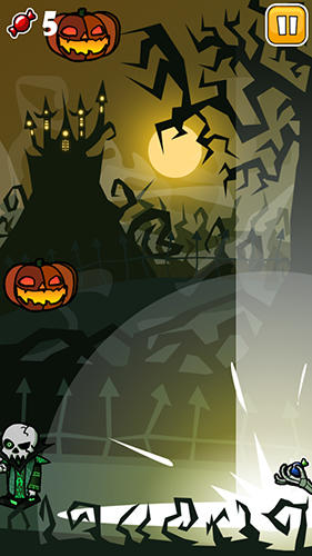 Gameplay of the Halloween dodge for Android phone or tablet.