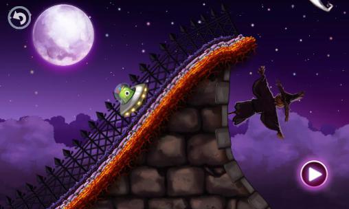 Gameplay of the Halloween town racing for Android phone or tablet.