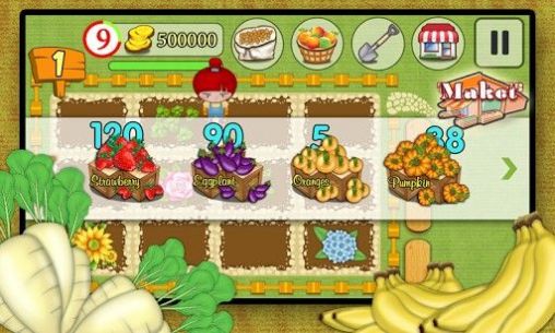 Gameplay of the Happy farm for Android phone or tablet.