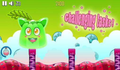 Gameplay of the Happy jump jelly: Splash game for Android phone or tablet.