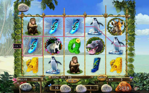 Gameplay of the Happy jungle: Slot for Android phone or tablet.
