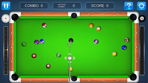 Gameplay of the Happy pool billiards for Android phone or tablet.