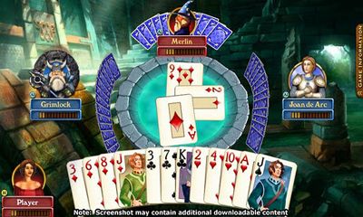 Gameplay of the Hardwood Spades for Android phone or tablet.
