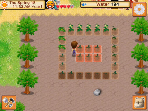 Gameplay of the Harvest moon: Seeds of memories for Android phone or tablet.