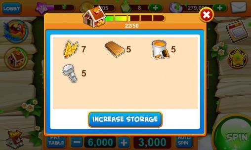 Gameplay of the Harvest slots HD for Android phone or tablet.