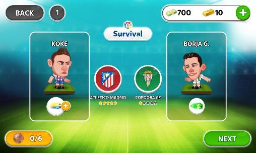 Gameplay of the Head soccer: La liga for Android phone or tablet.