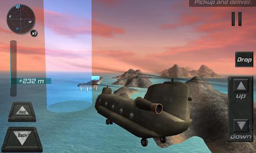 Gameplay of the Helicopter 3D: Flight sim 2 for Android phone or tablet.