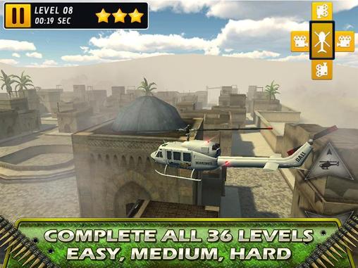 Gameplay of the Helicopter gunship flight 2015 for Android phone or tablet.
