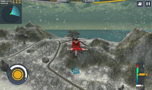 Gameplay of the Helicopter hill rescue 2016 for Android phone or tablet.