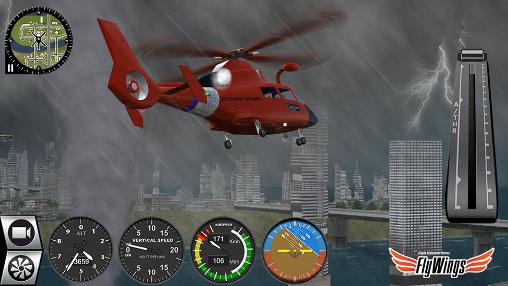 Gameplay of the Helicopter simulator 2016. Flight simulator online: Fly wings for Android phone or tablet.
