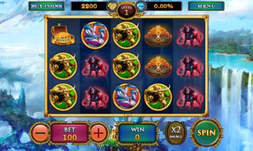 Gameplay of the Hercules' journey slots pokies: Olympus' casino for Android phone or tablet.
