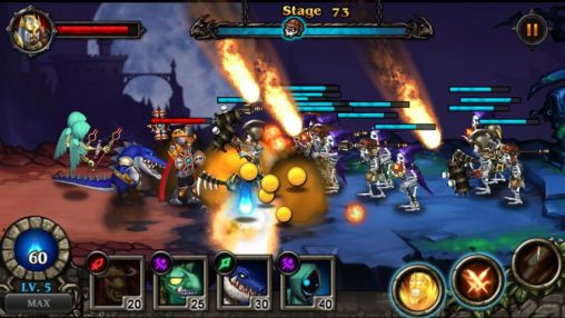 Gameplay of the Hero defense: Kill undead for Android phone or tablet.