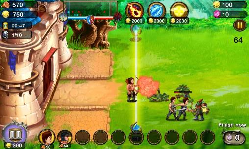 Gameplay of the Hero of legend: Castle defense for Android phone or tablet.