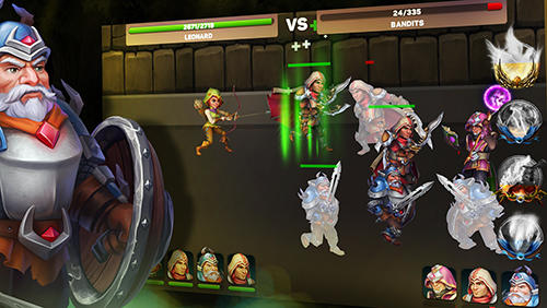 Gameplay of the Hero rush: Conquest of kingdoms. The mad king for Android phone or tablet.