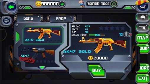 Gameplay of the Hero strike: Zombie killer for Android phone or tablet.