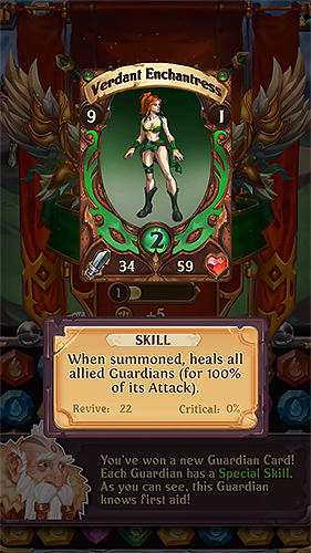 Gameplay of the Heroes of battle cards for Android phone or tablet.