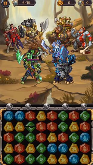 Gameplay of the Heroes of puzzlestone for Android phone or tablet.
