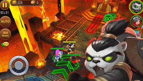 Gameplay of the Heroes of rampage! for Android phone or tablet.