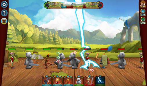 Gameplay of the Heroes of scene for Android phone or tablet.