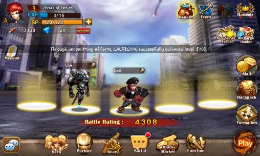 Gameplay of the Heroes saga: English for Android phone or tablet.