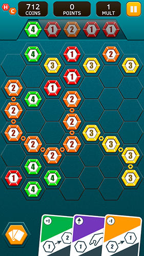 Hex chains - Android game screenshots.
