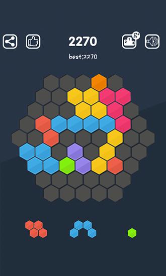 Gameplay of the Hex puzzle for Android phone or tablet.