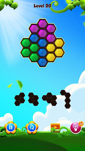 Hexa block puzzle - Android game screenshots.