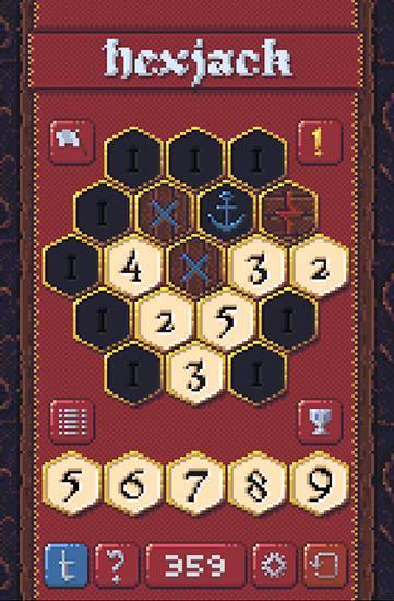 Gameplay of the Hexjack for Android phone or tablet.