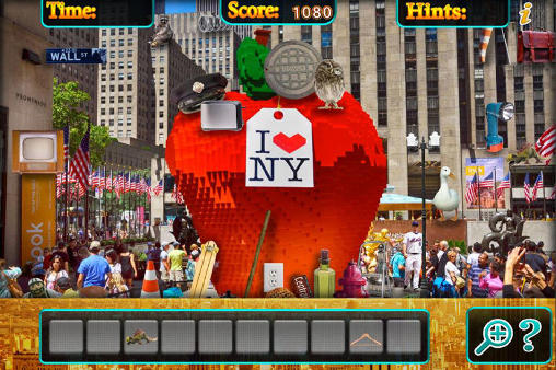 Gameplay of the Hidden objects: Florida to New York vacation for Android phone or tablet.