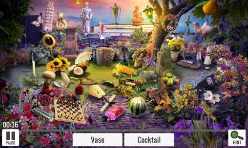 Gameplay of the Hidden оbjects: Mystery garden for Android phone or tablet.