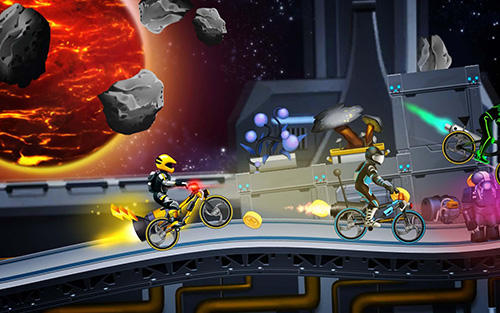 High speed extreme bike race game: Space heroes - Android game screenshots.