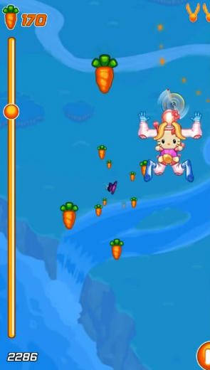 Gameplay of the High bunny for Android phone or tablet.