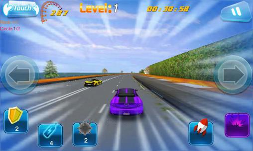 Gameplay of the Highway traffic: Drift racing for Android phone or tablet.