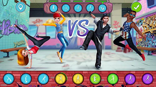 Hip hop battle: Girls vs. boys dance clash - Android game screenshots.