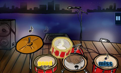 Gameplay of the Hit the Drums for Android phone or tablet.