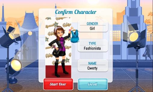 Gameplay of the Hollywood U: Rising stars for Android phone or tablet.