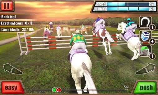 Gameplay of the Horse racing 3D for Android phone or tablet.