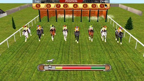 Gameplay of the Horse racing simulation 3D for Android phone or tablet.