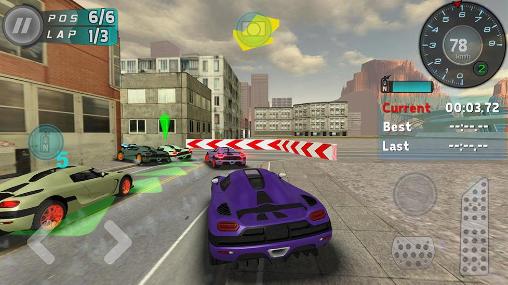 Gameplay of the Hot racer for Android phone or tablet.