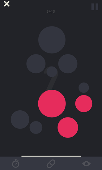 Gameplay of the Huemory: Colors. Dots. Memory for Android phone or tablet.