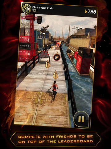 Gameplay of the Hunger games: Panem run for Android phone or tablet.