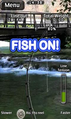 Gameplay of the i Fishing Fly Fishing Edition for Android phone or tablet.