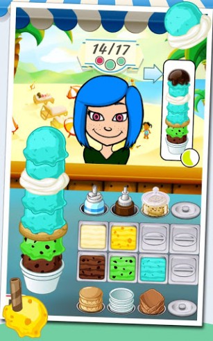 Gameplay of the Ice cream for Android phone or tablet.