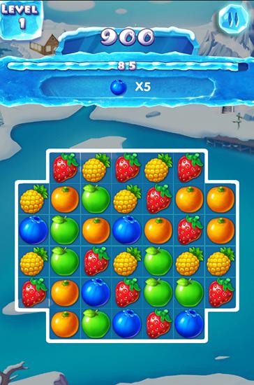 Gameplay of the Ice fruit journey for Android phone or tablet.