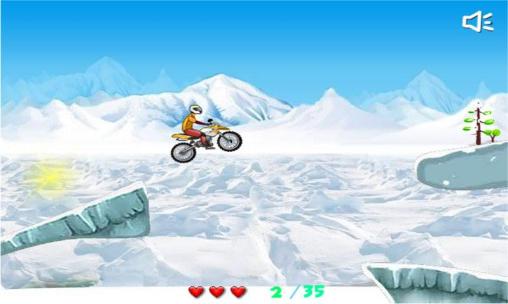 Gameplay of the Ice moto: Racing moto for Android phone or tablet.