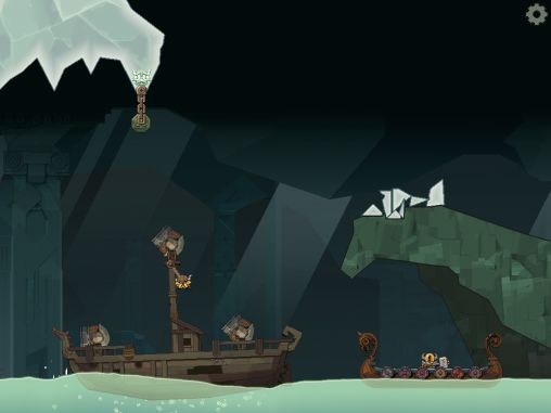 Gameplay of the Icebreaker: A viking voyage by Nitrome for Android phone or tablet.