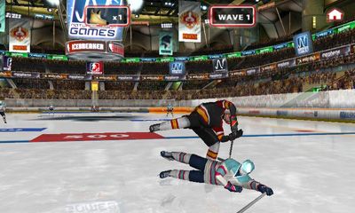 Gameplay of the Icebreaker Hockey for Android phone or tablet.